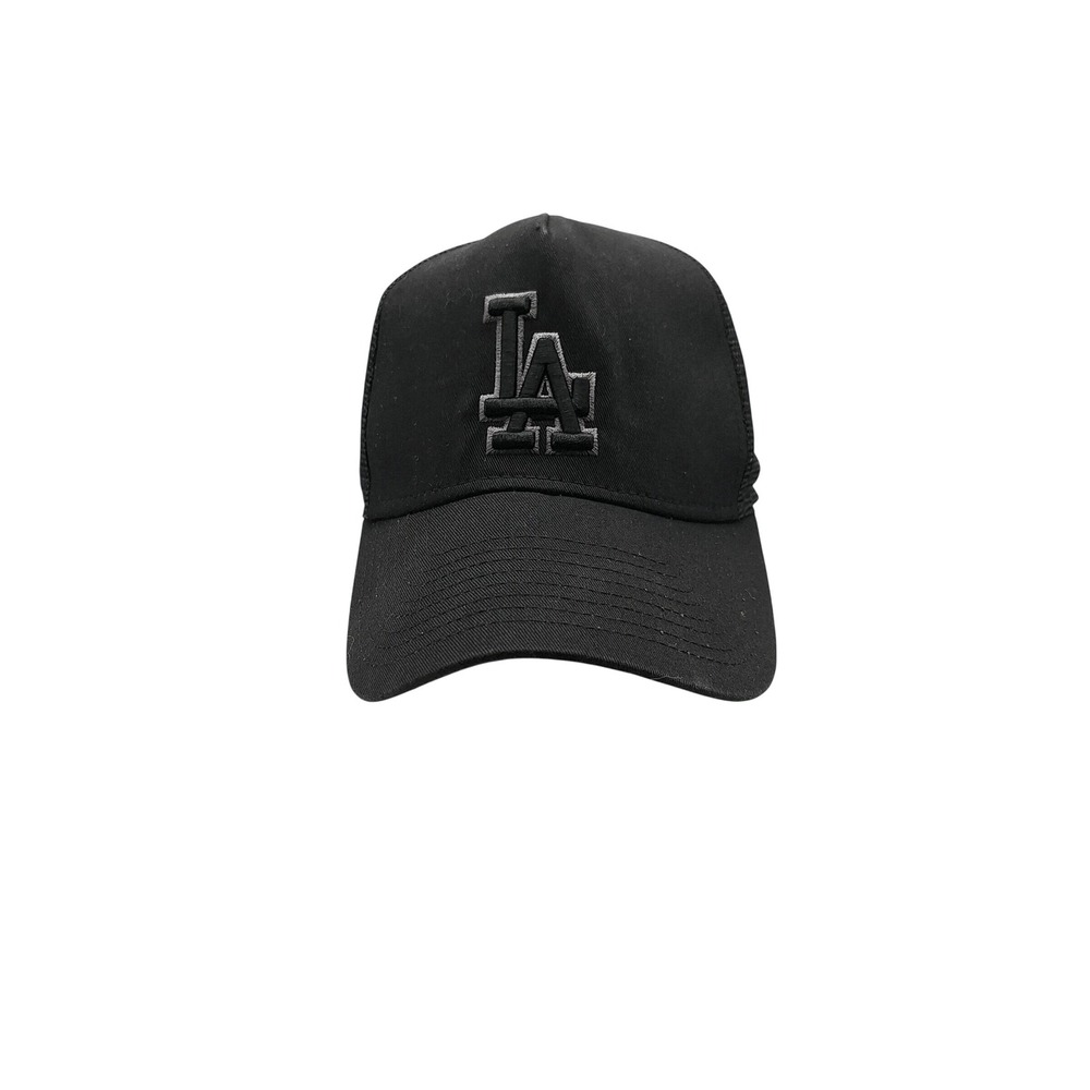 New Era Los Angeles Dodgers LA Trucker Hat Black Snapback Mesh Cap OSFM